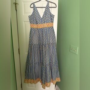 J. Crew blue and yellow dress